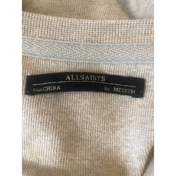 All Saints Knit And Suede Dress -pockets - Beige . Size Medium - Picture 6 of 6